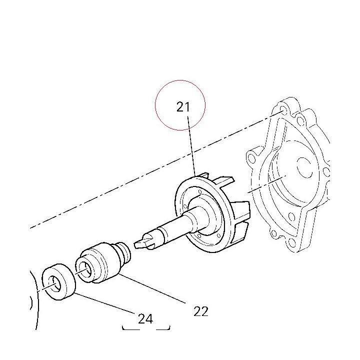 Water pump rotor 25120091A