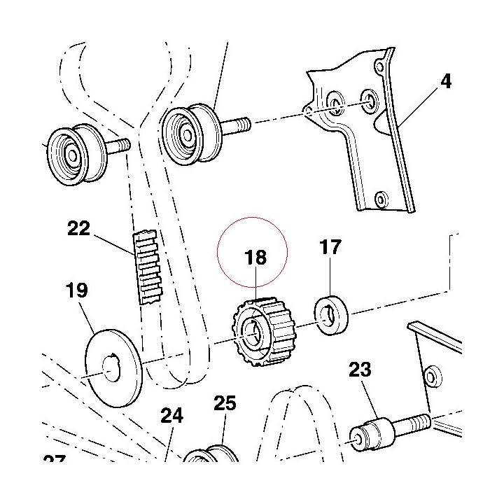 Pulley, timing 25510041A