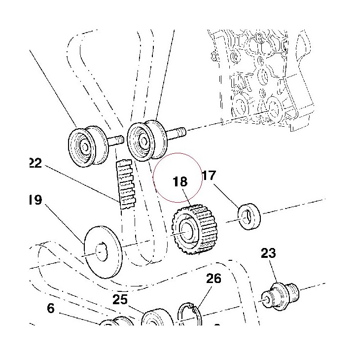 Pulley, timing belt 25510102B