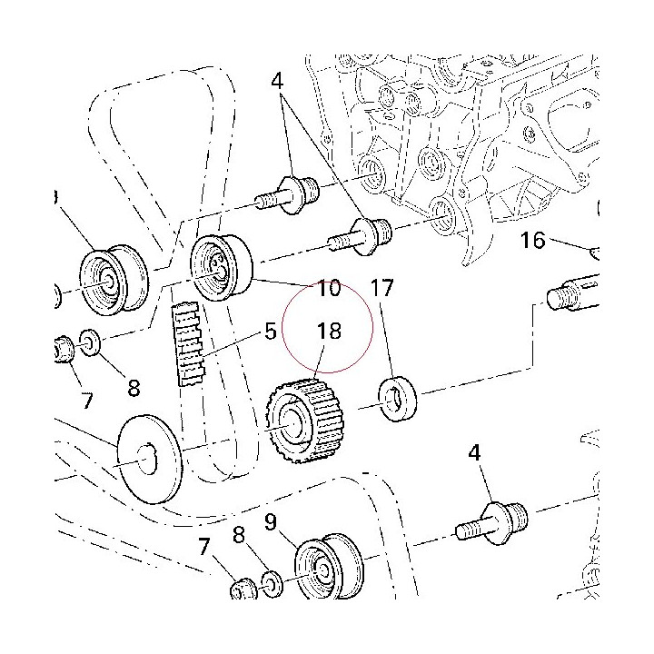 Pulley, timing 25510103B
