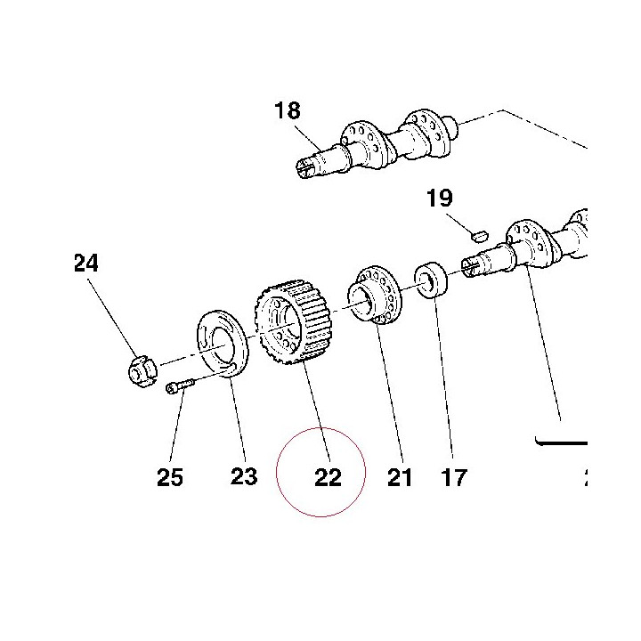 Pulley, timing 25510191B