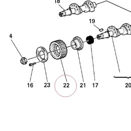 Timing belt pulley, driven 25510192A