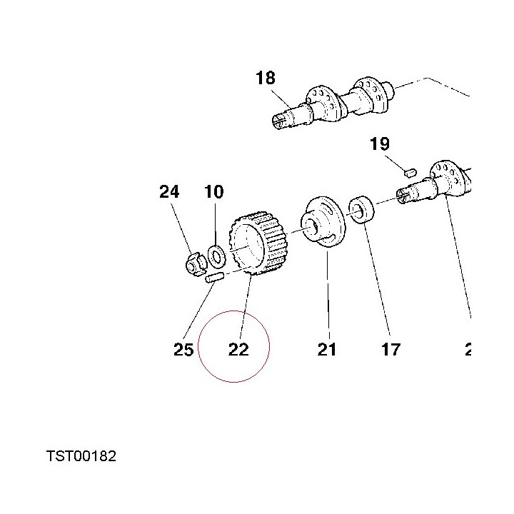 Pulley, timing 25510202C