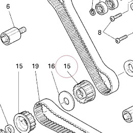 Timing belt roller, drive 25510232A