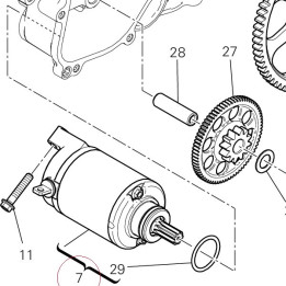 Complete starter motor 27040134A