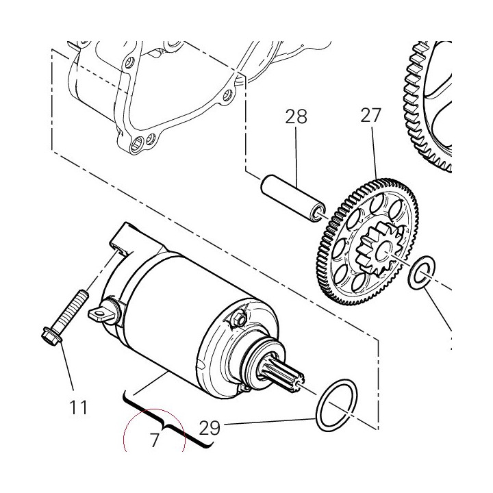Complete starter motor 27040134A