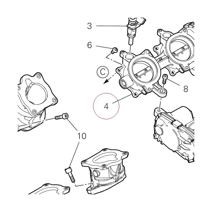 Throttle body 28211321A