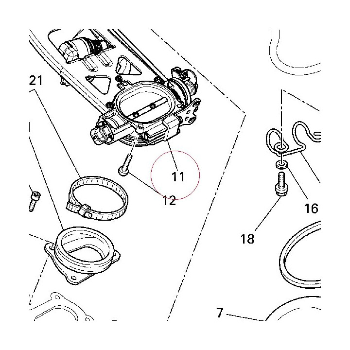 Throttle body 28240812A