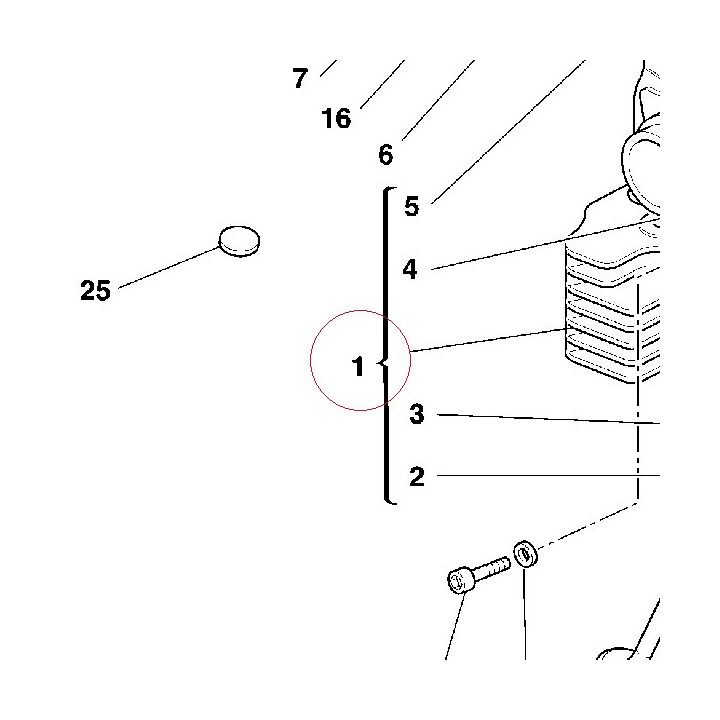 Vertical cylinder head 30120922C
