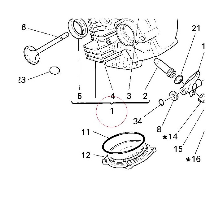 Horizontal cylinder head 30122321A