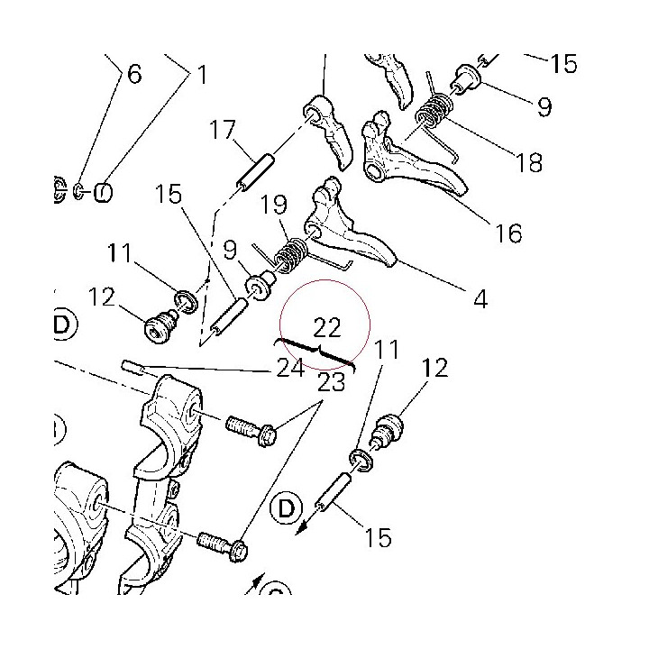 Complete horizontal head 30122384B