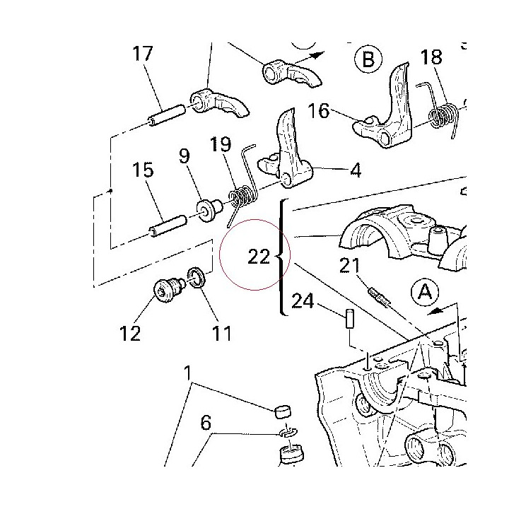 Vertical cylinder head 30122393B