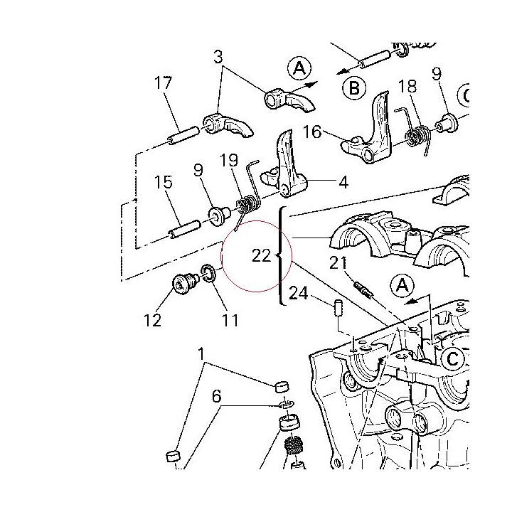 Complete vertical head 30122414B