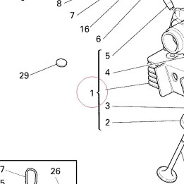 Vertical cylinder head 30122451B