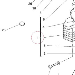 Vertical cylinder head 30122561BB