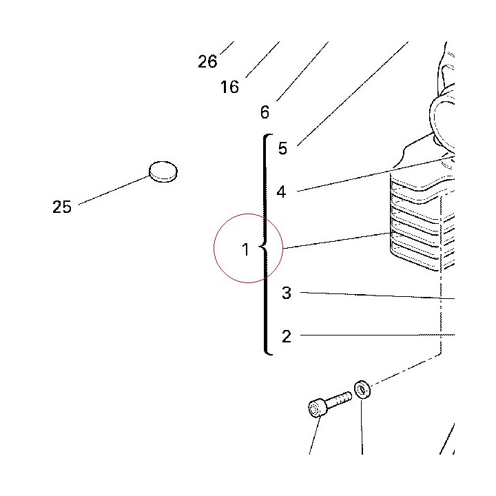 Vertical cylinder head 30122561BB