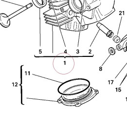 Horizontal cylinder head 30122571BB