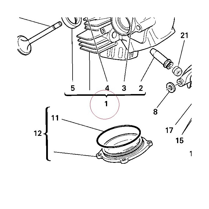 Horizontal cylinder head 30122571BB