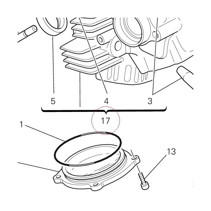 Complete horizontal head 30122881AA