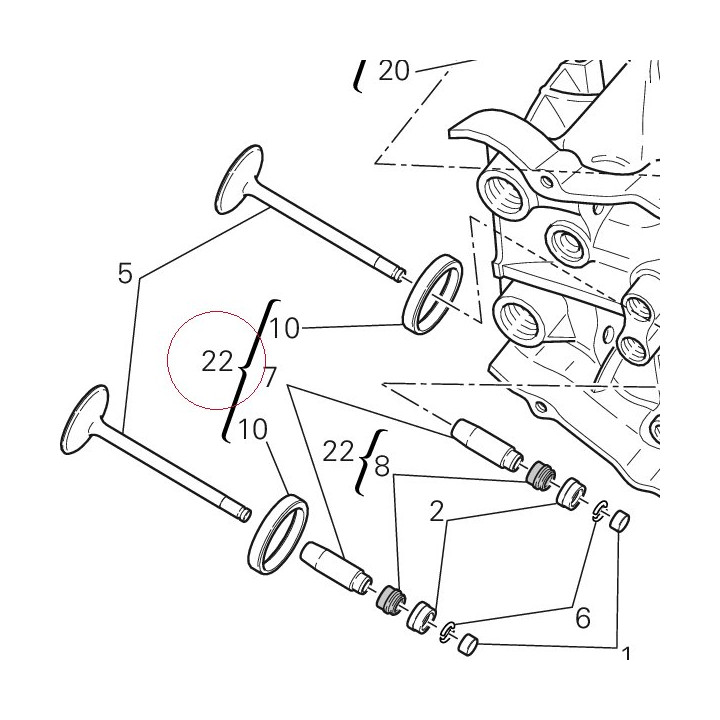Complete horizontal head 30123511B