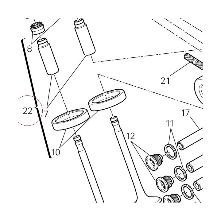 Complete vertical head 30123661AC