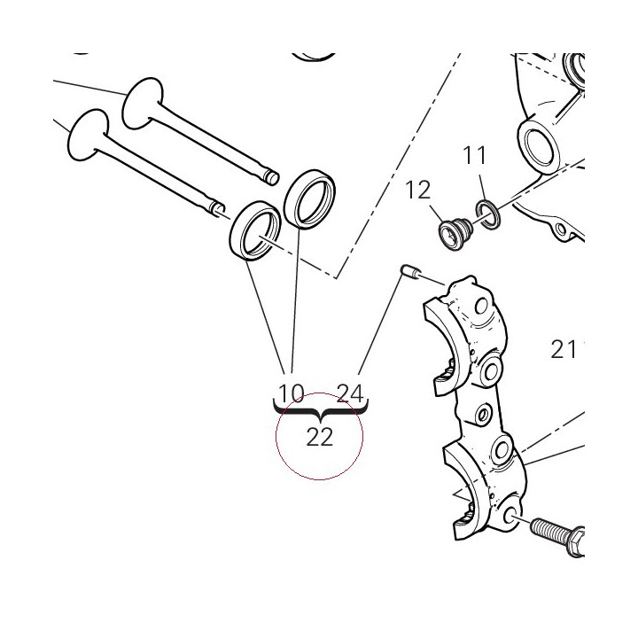 Complete horizontal head 30123711BC