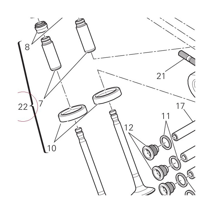 Complete vertical head 30123722AC