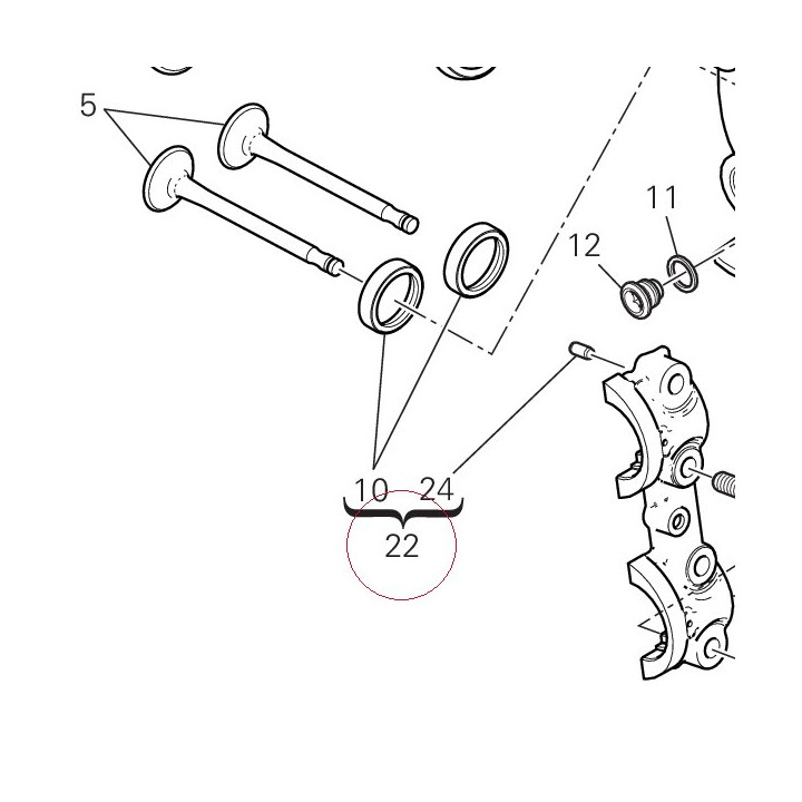 Complete horizontal head 30124071B