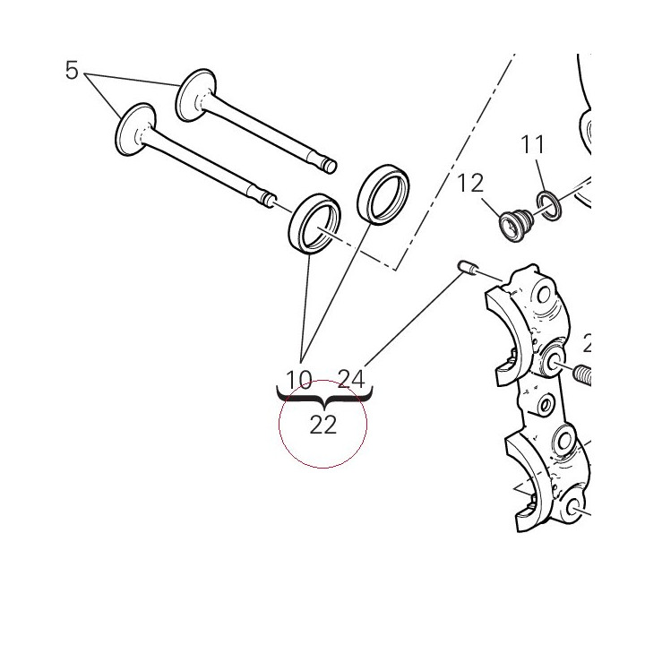 Complete horizontal head 30124072B