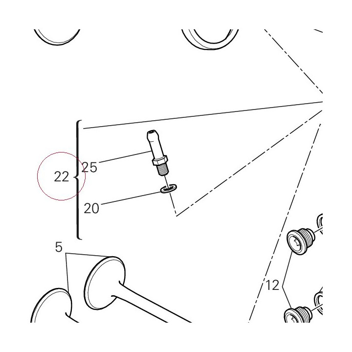 Complete horizontal head 30124113AC