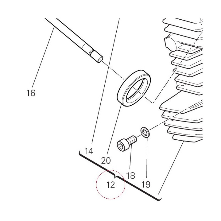 Complete horizontal head 30124311AA