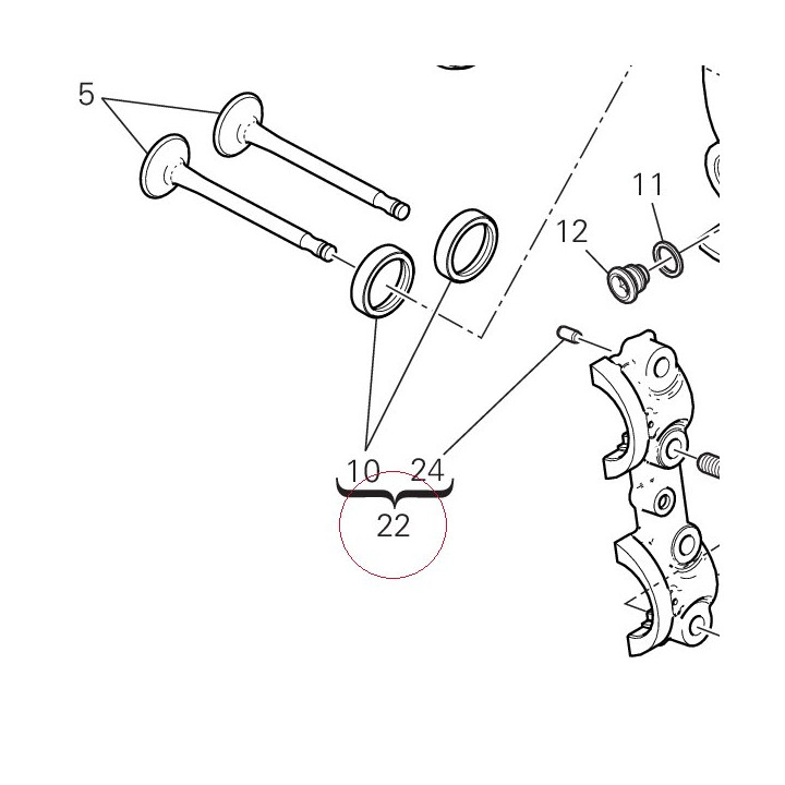 Complete horizontal head 30124852AC