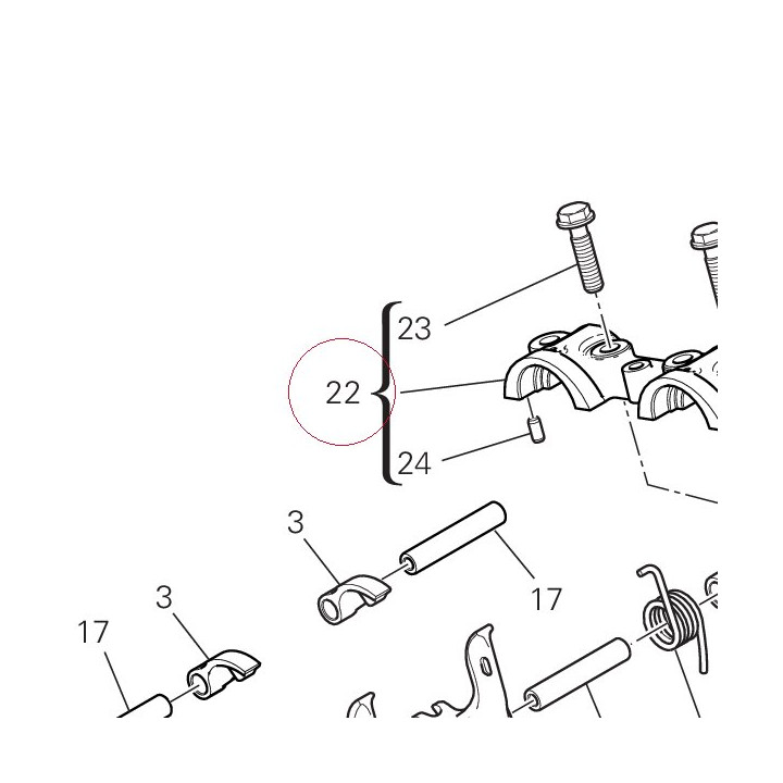 Complete vertical head 30124862AC