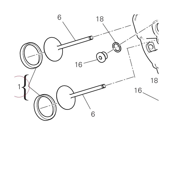 Complete horizontal head 301R6072BA