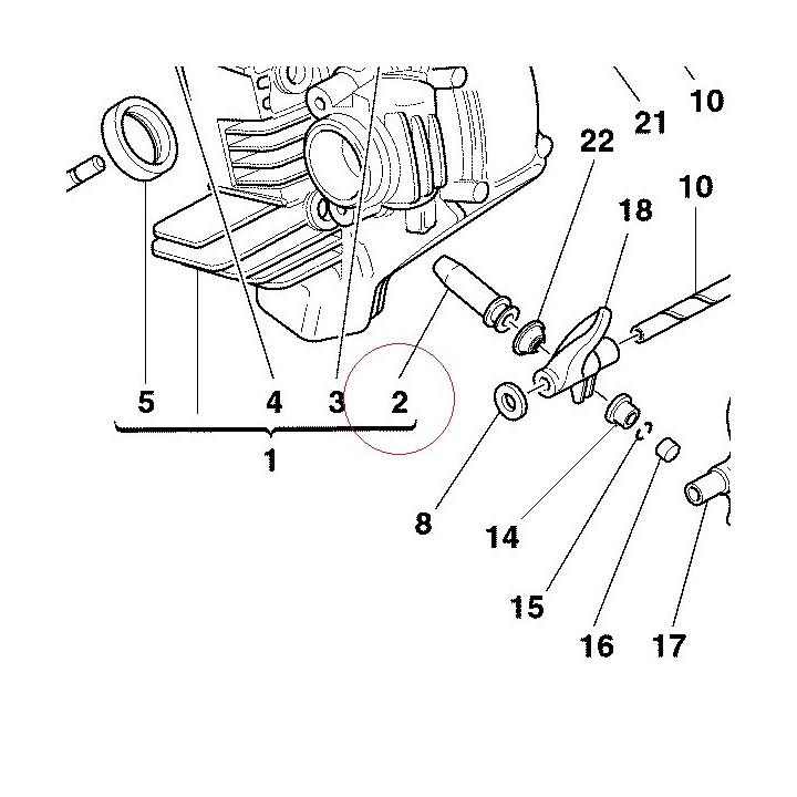 Exhaust valve guide, bronze 30310041C