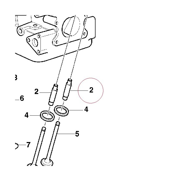 Intake valve guide, bronze 30310091A