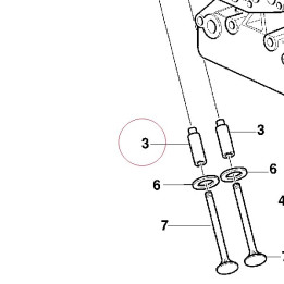 Exhaust valve guide, bronze 30310151A