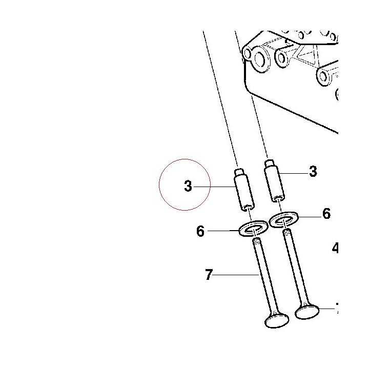 Exhaust valve guide, bronze 30310151A