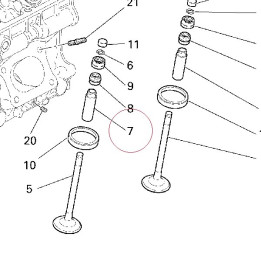 Exhaust valve guide +0.06 mm 30310251AC