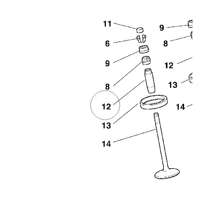 Guide intake valve +0.06 mm 30310371AB