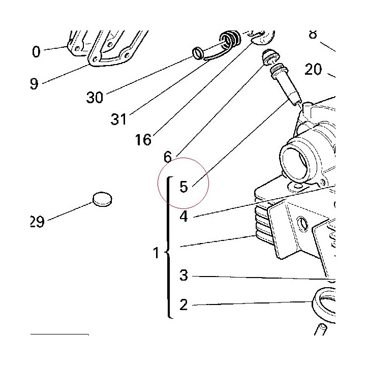 Exhaust valve guide +0.06 mm 30310401AB