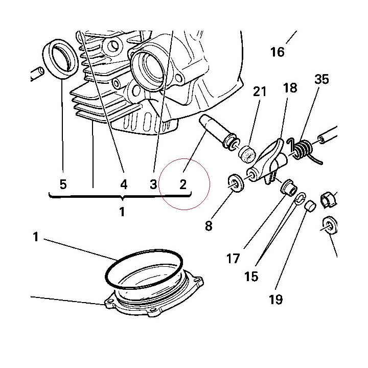 Exhaust valve guide +0.09 mm 30310401BC