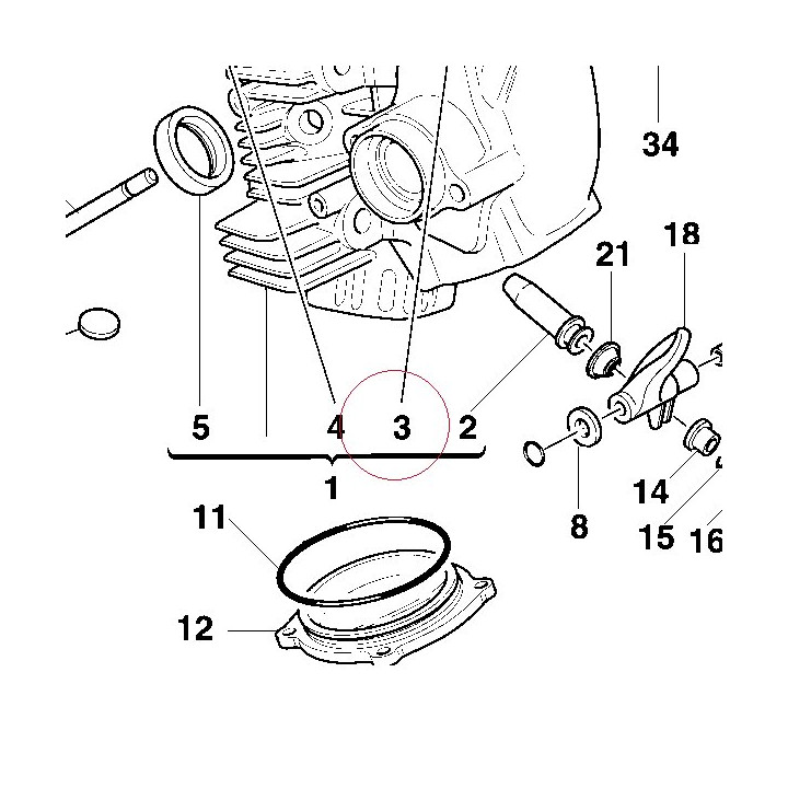 Guide intake valve +0.09 mm 30310411AC