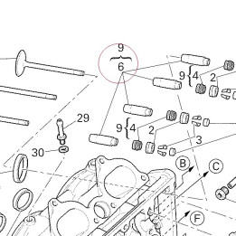 Guide intake valve std 30310421A