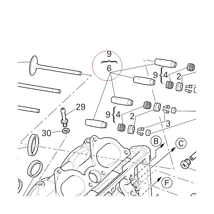 Guide intake valve 3RD 30310421AD