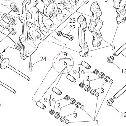 Guide exhaust valve 2ND 30310431AC