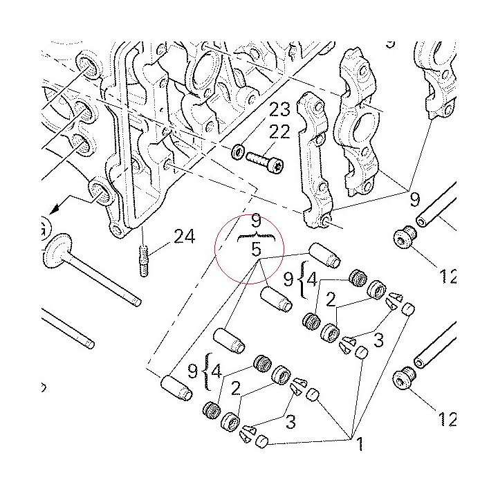 Guide exhaust valve 2ND 30310431AC