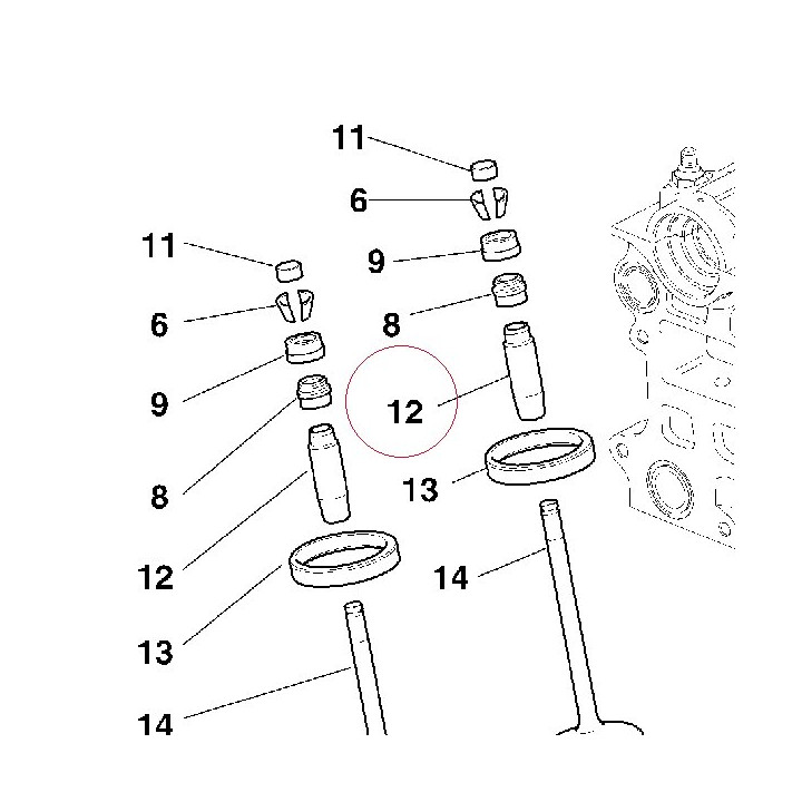 Guide-valve, intake 30310441AA