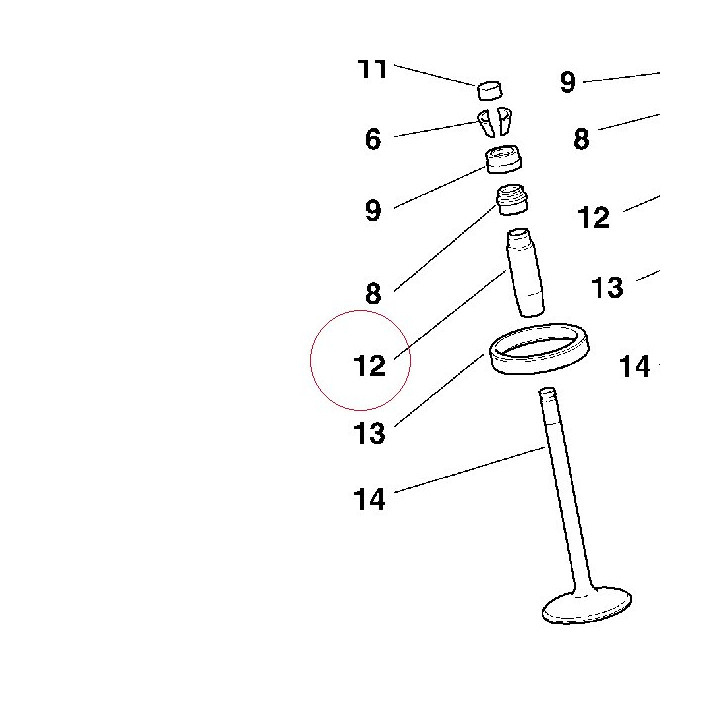 Guide intake valve +0.6 mm 30310441AB