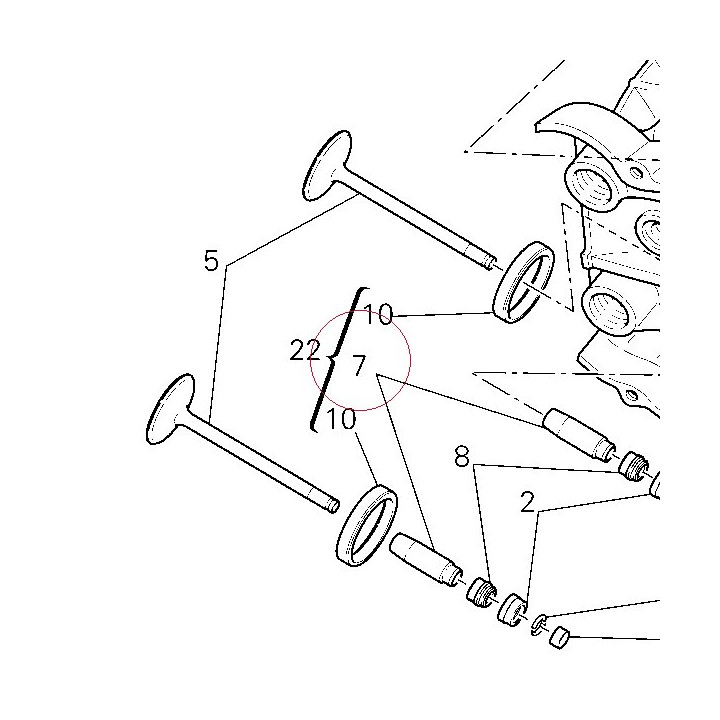 Guide, valve oversized 0.03 mm 30310511BB